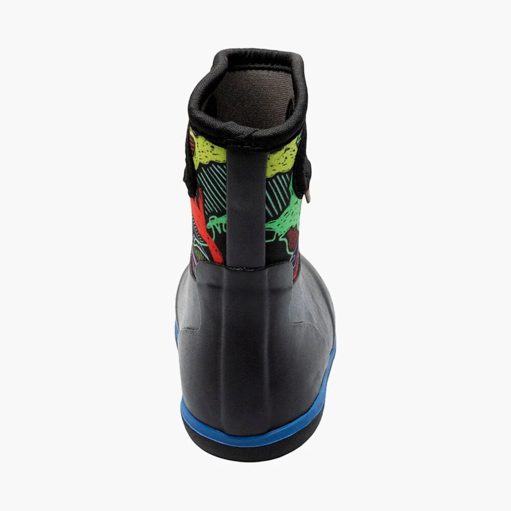 Bogs Classic Neon Dino 73095I-009 Toddler 4M Black Waterproof Rain Boots HAM661